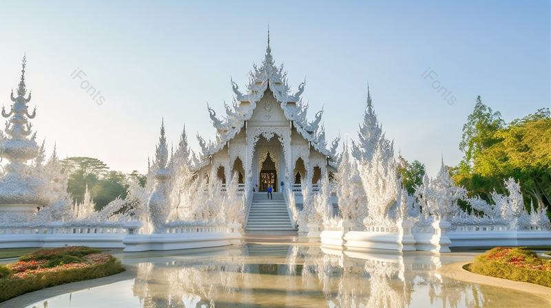 泰国地标建筑有清莱白庙,高清,摄影图,摄影图片,图片大全,摄影图免费下载